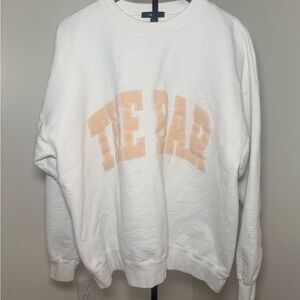 The Bar White Varsity Sweatshirt